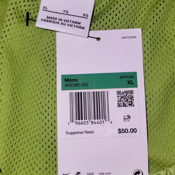 Nike Sport Essentials Men's Woven Lined Flow Shorts AR2382-332 Green XL New Tags - Picture 7 of 11